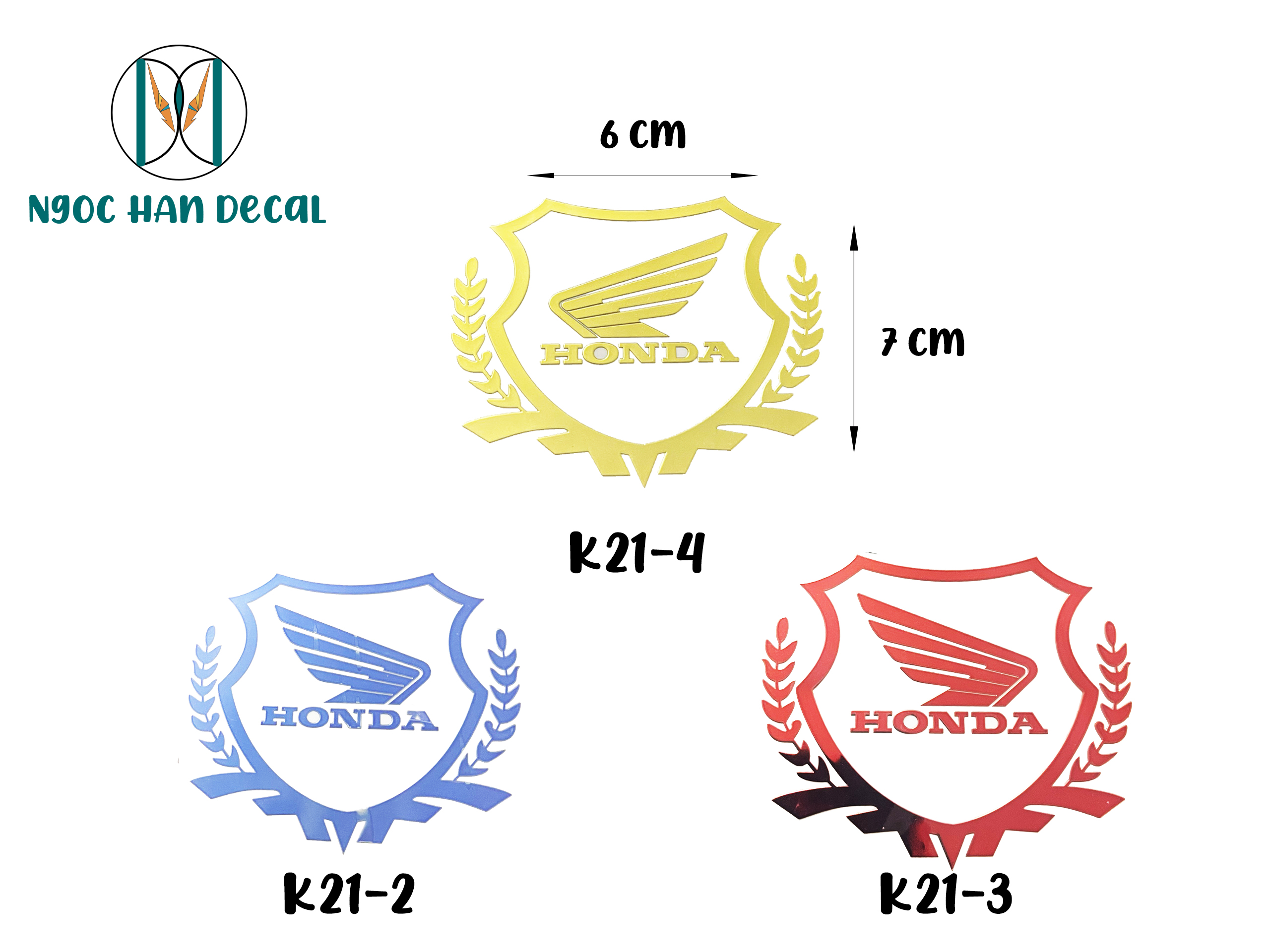 Tem Nổi Logo Cánh Chim HONDA