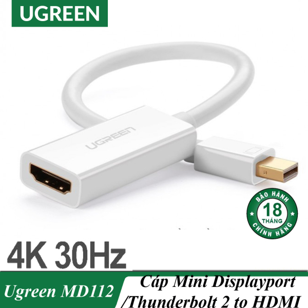 Bảng giá [HCM]Cáp Chuyển Đổi Mini DisplayPort ra HDMI 4K Cao Cấp UGREEN MD112 Phong Vũ