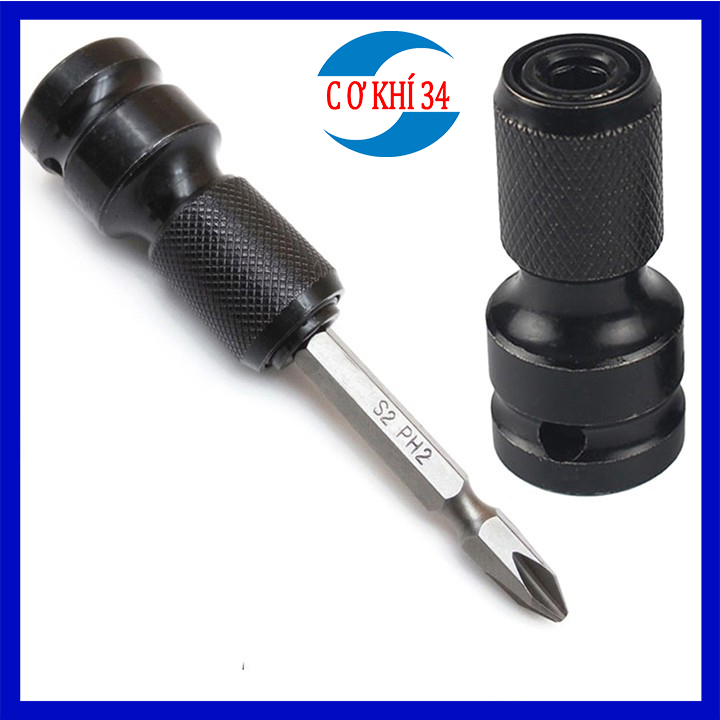 Đầu chuyển bulong 1/2 inch sang bắn vít 1/4 inch ( chuôi lục giác )