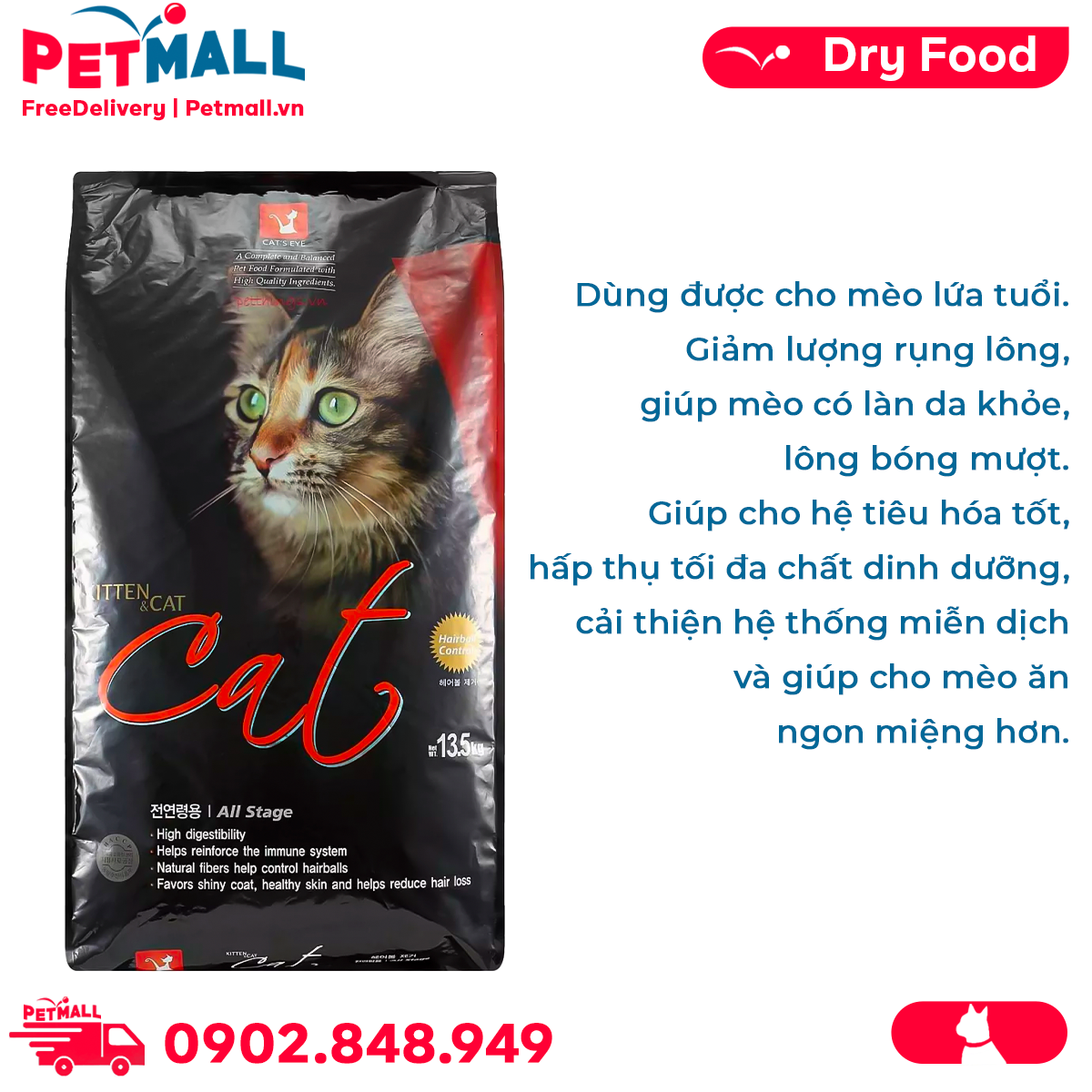 13.5KG - Thức ăn mèo CAT EYE Petmall
