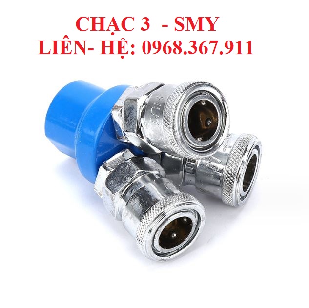 Bộ chia 3 khí nén, chạc tròn chia 3 ống hơi khí nén