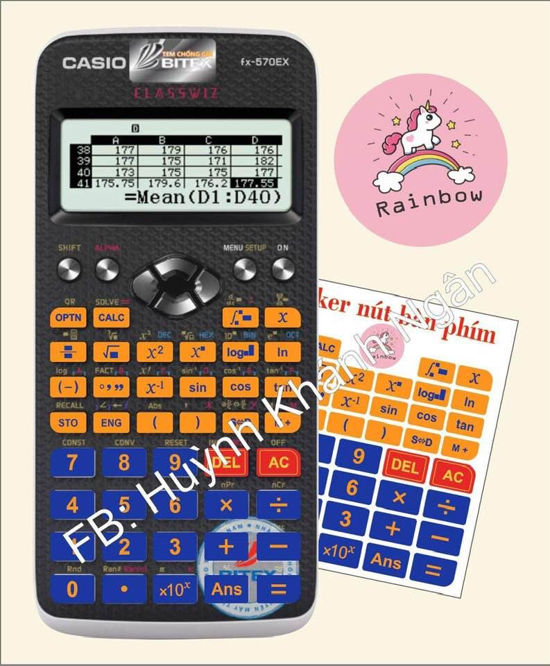 Nút dán máy tính fx580