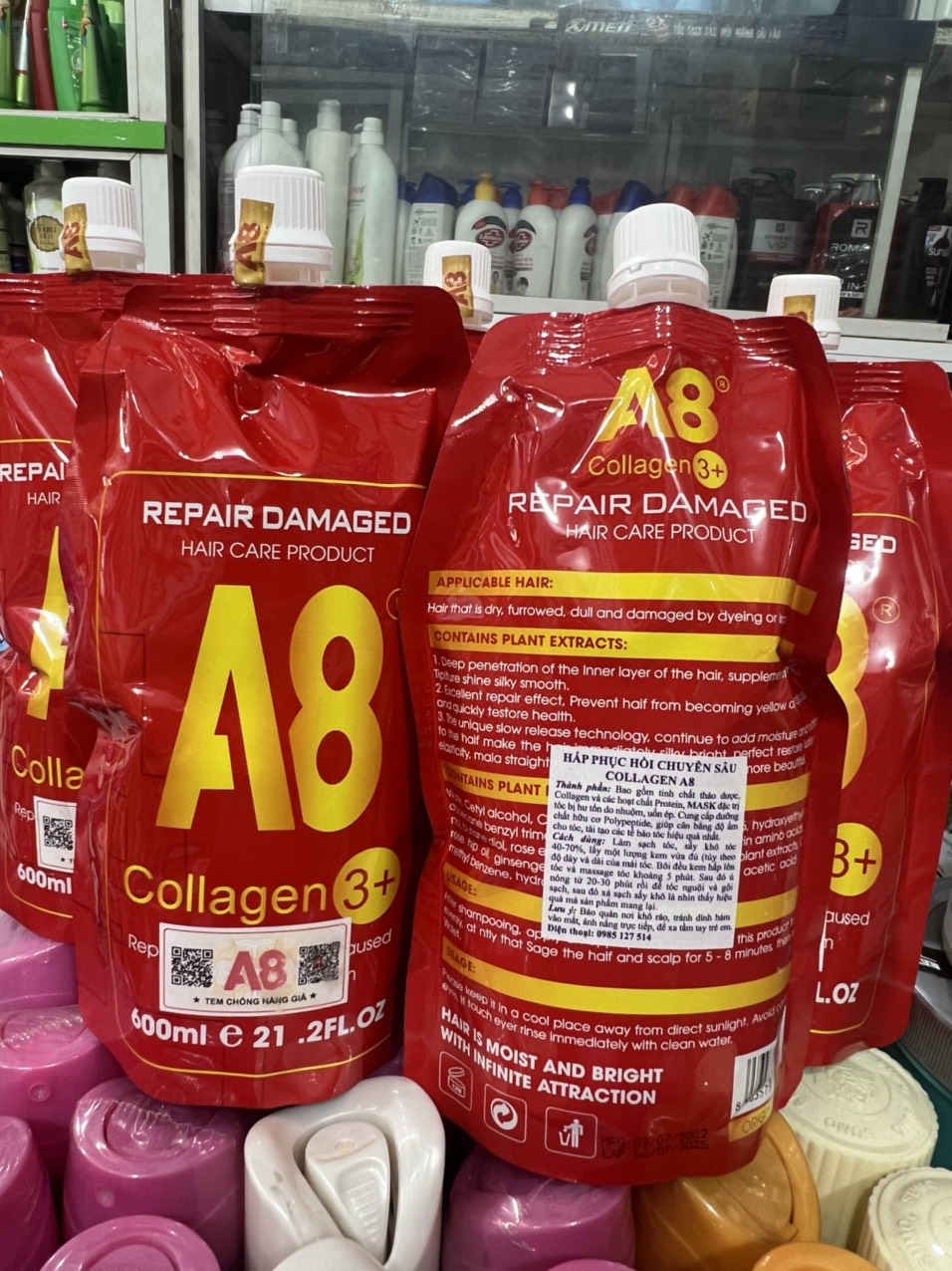 Hấp phục hồi tóc collagen a8 - 600ml