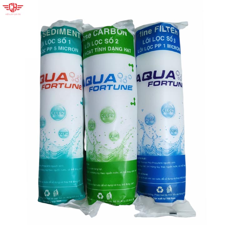 bộ 3 lõi lọc nước aqua 1-2-3