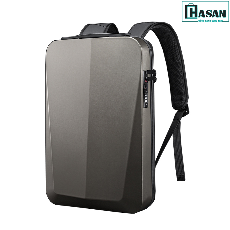 Balo đựng Laptop 15.6 inch BANGE khóa mật mã TSA007 khối đa diện vuông kèm cáp sạc ẩn