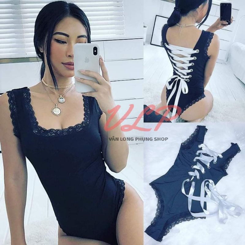 [CÓ BIGSIZE ĐẾN 85KG]_DN18_Bodysuit buộc dây lưng sexy (có thể mặc được 2 kiểu)