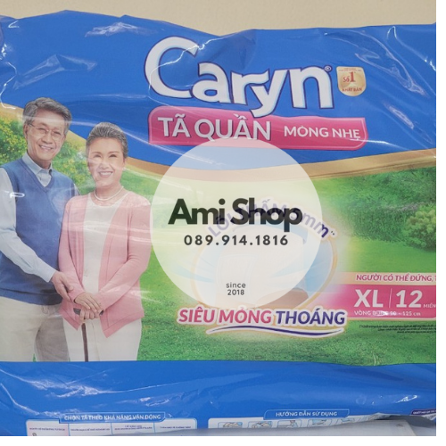 Tã quần Caryn mỏng nhẹ XL12 MẪU MỚI 2021