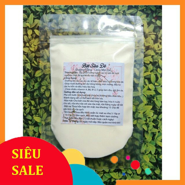 Bột Sữa Dê đắp mặt Handmade - Tắm Trắng