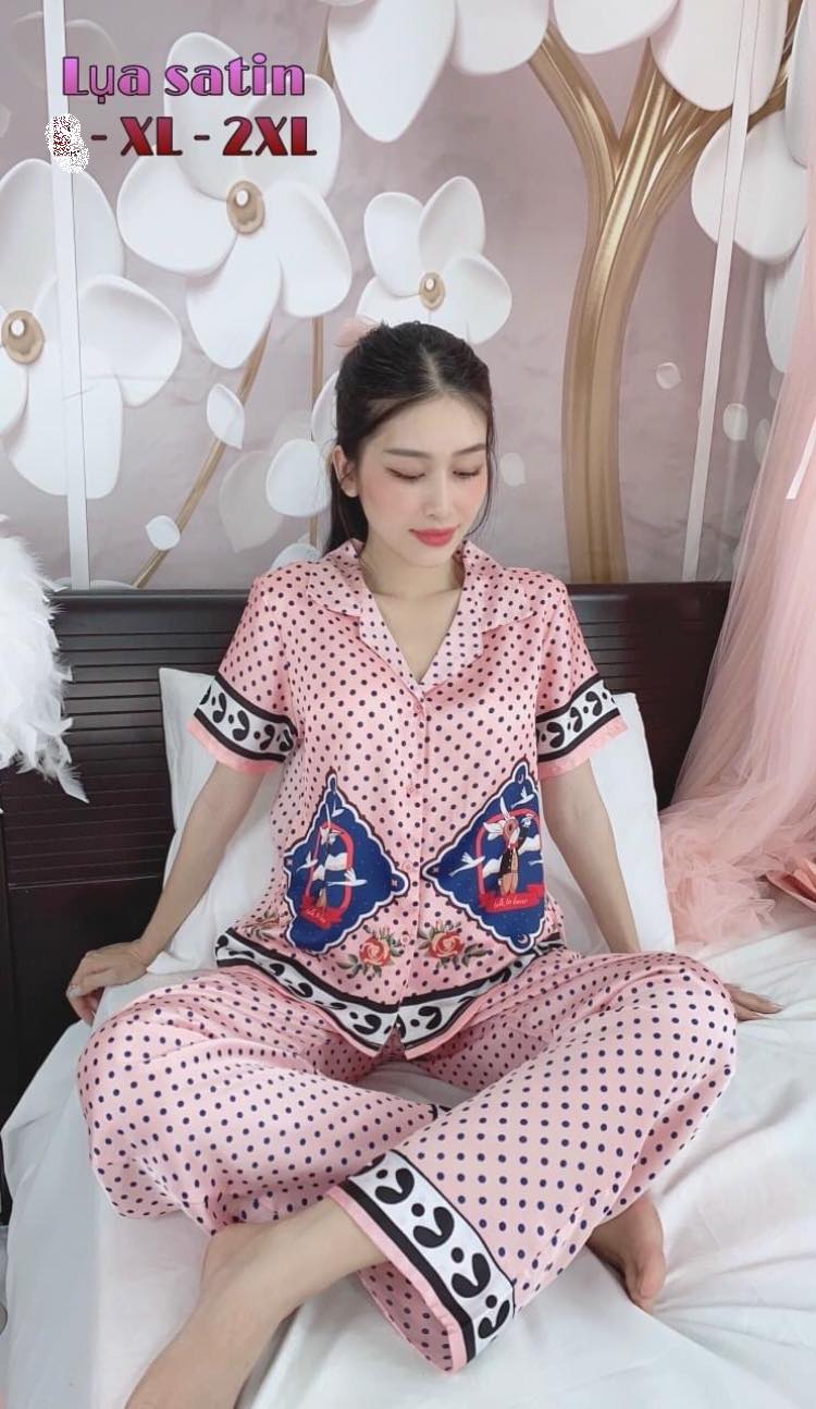 ĐỒ BỘ PIJAMA LỤA SATIN 3D CAO CẤP