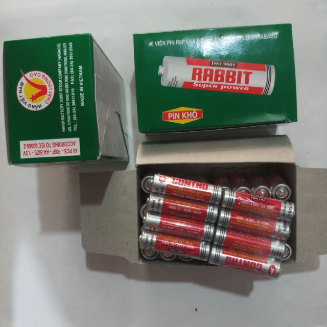 Pin Tiểu Con Thỏ AA Sét Hộp 20 Đôi