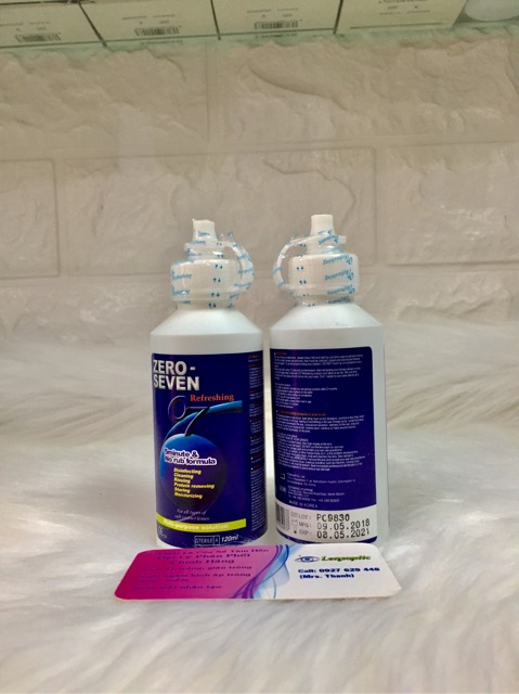 [HCM]Nước Ngâm Kính Áp Tròng Zero Seven 120Ml