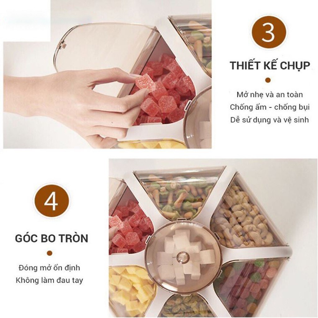 KHAY MỨT HOA 6 CÁNH SEN TUYỆT ĐẸP