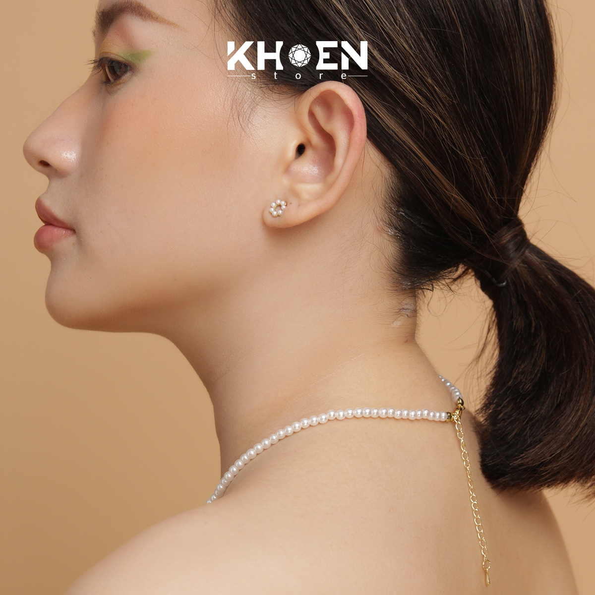 Bông tai nữ - Ngọc tròn nhỏ - Khoen Store