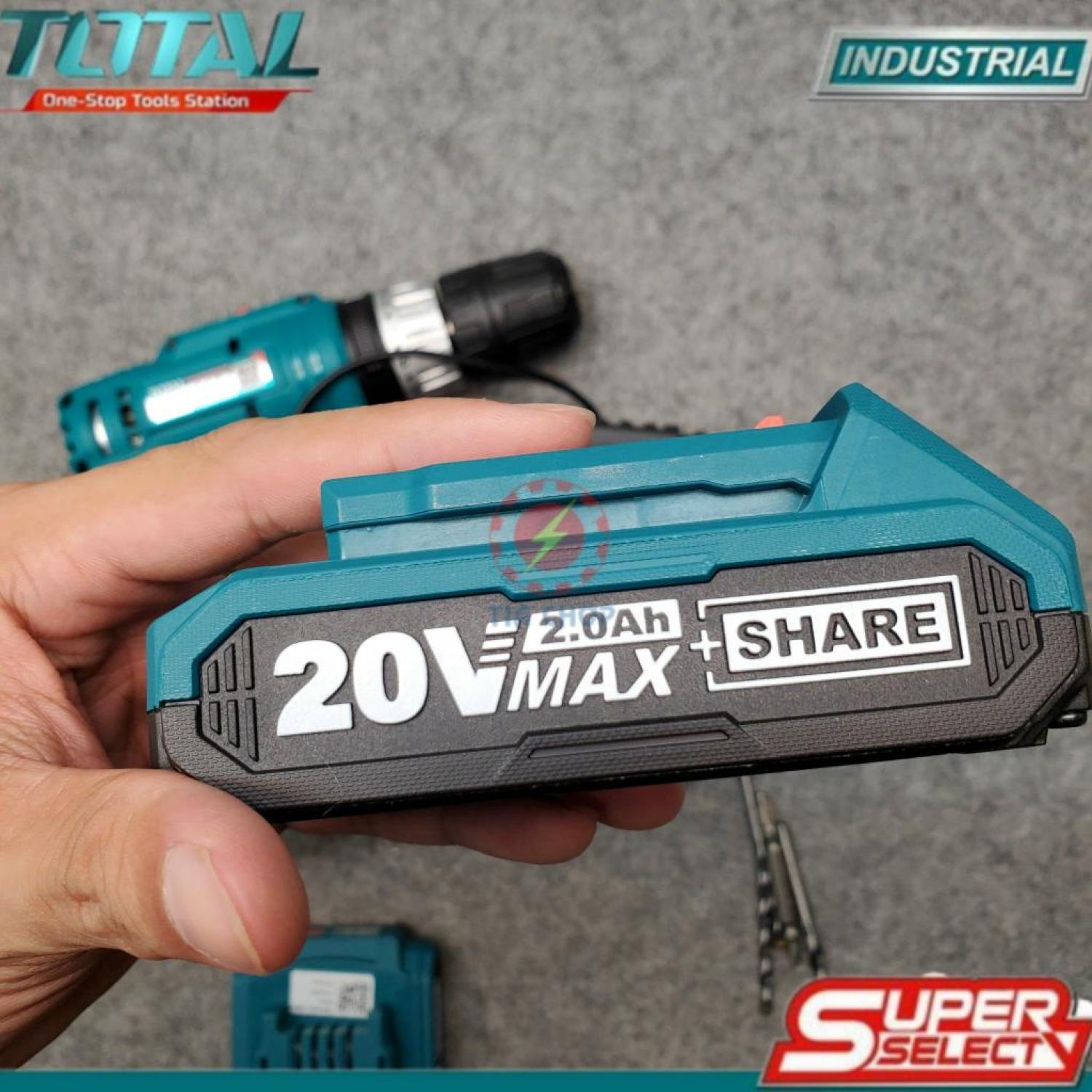Máy khoan búa dùng pin 20V total TIDLI20012