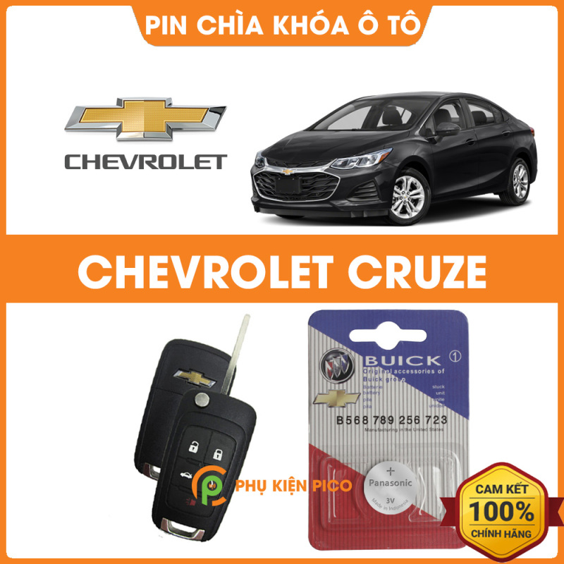 Pin chìa khóa ô tô Chevrolet Cruze chính hãng Chevrolet sản xuất tại Indonesia 3V