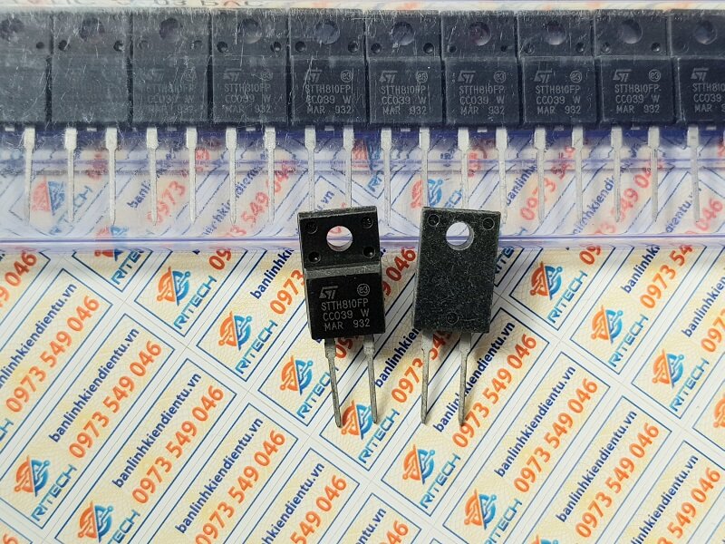 Stth810fp diode điện áp cao-phục hồi nhanh 8a/1000v to-220f