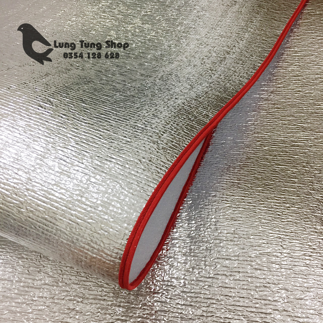 [ viền đỏ - dày 3.5ly ] chiếu ngủ trưa văn phòng cá nhân viền đỏ loại dày ( kích thước 1m x 2m )