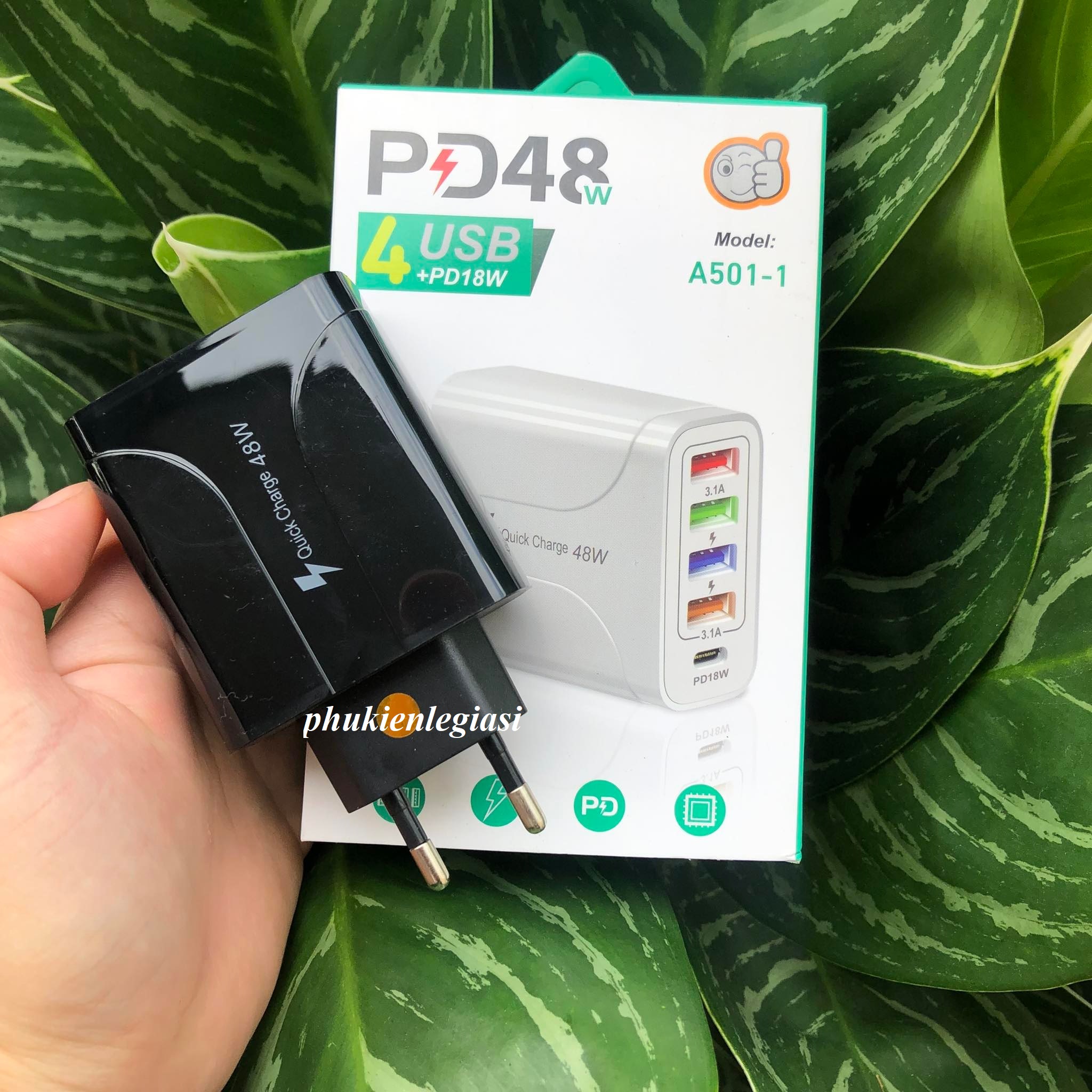XÃ HÀNG THANH LÝ Cốc sạc Quick Charge 3.0 4 cổng usb