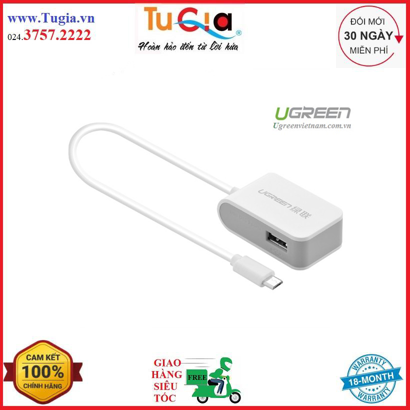 Cáp USB 2.0 OTG hai cổng chính hãng Ugreen 20273