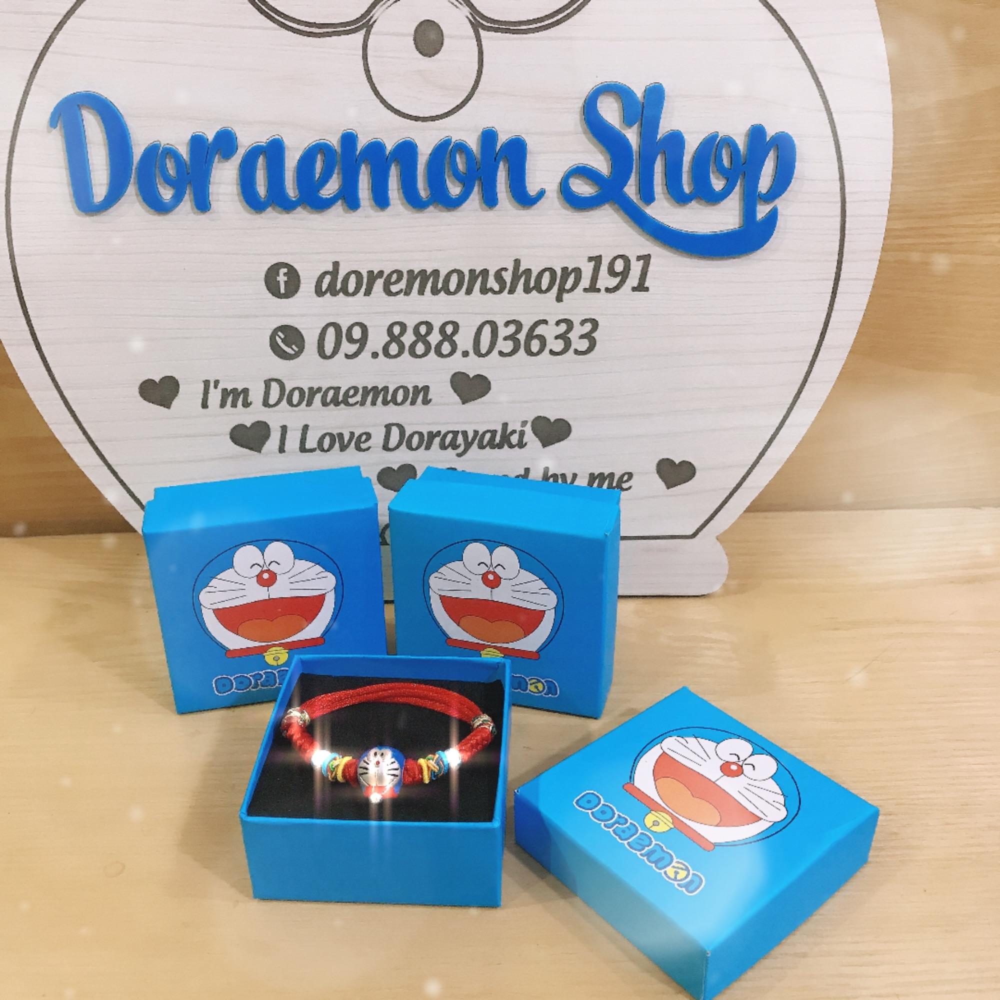 Vòng Tay Bạc Chỉ Đỏ Doremon Doraemon