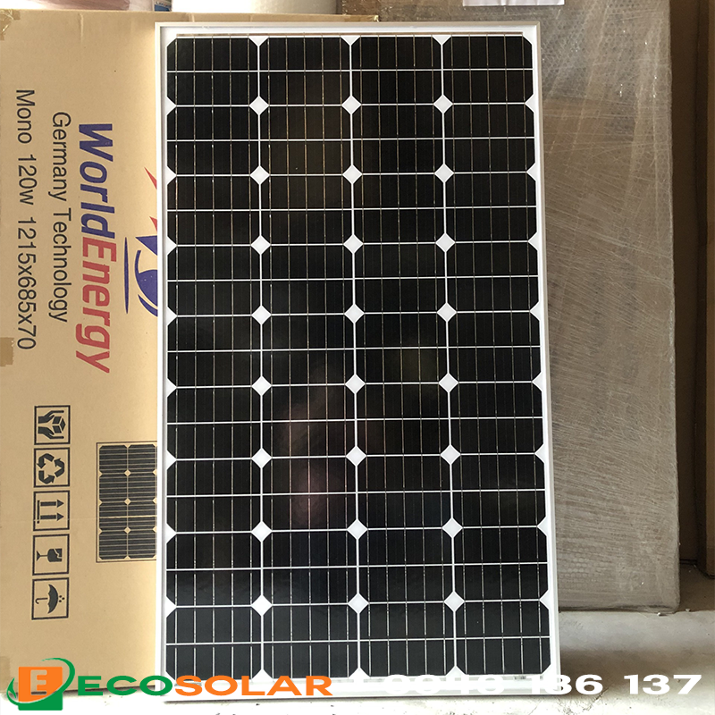 Pin năng lượng mặt trời mono 120w - tặng 1 cặp jack mc4 đơn