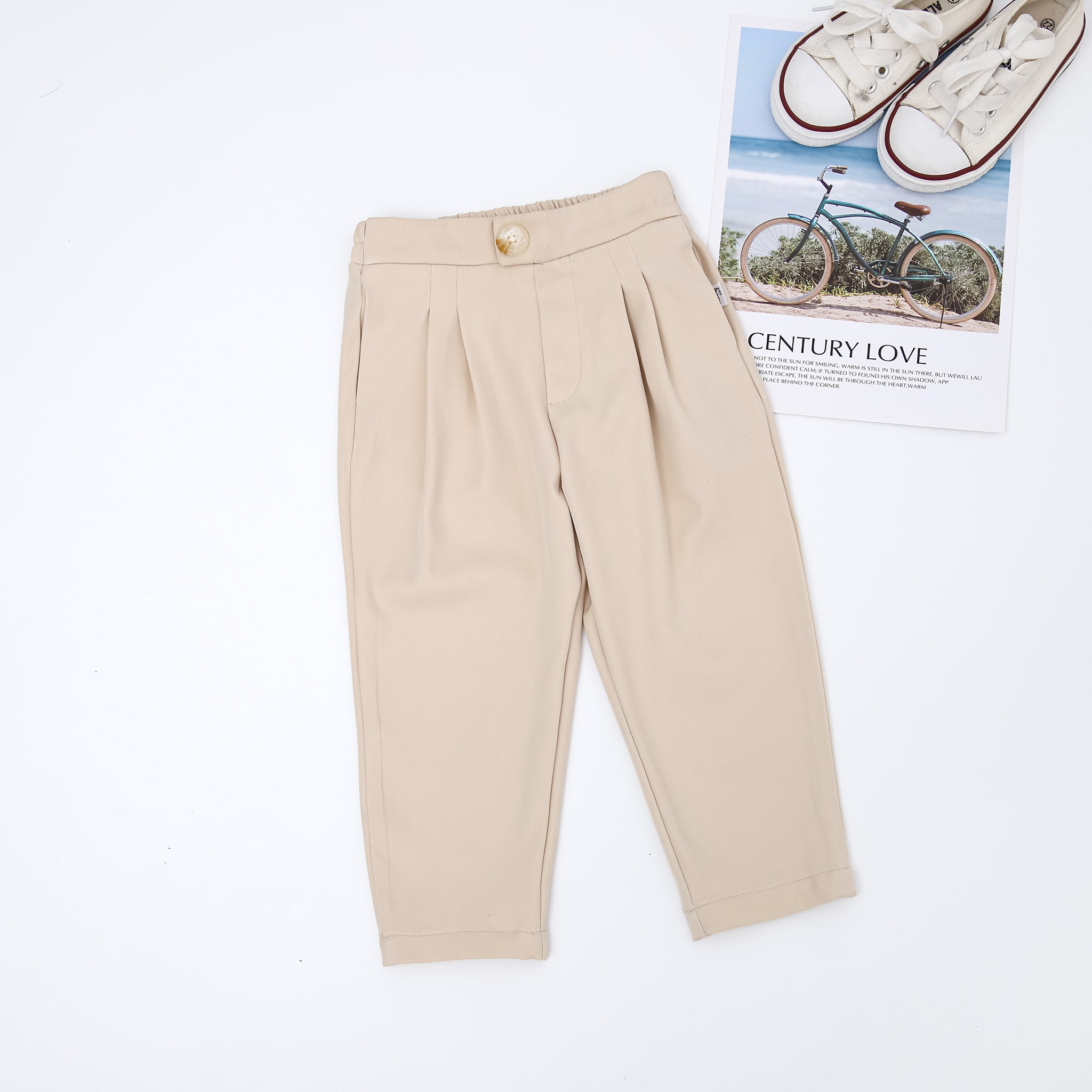 Quần baggy bé gái ly trước