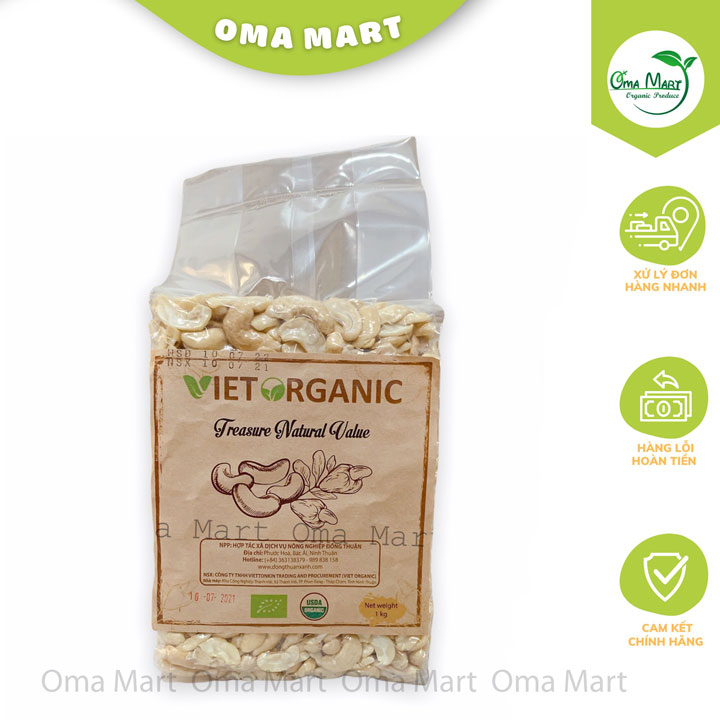 Vietnamese organic white synthetic cashew (250g, 500g and 1kg)