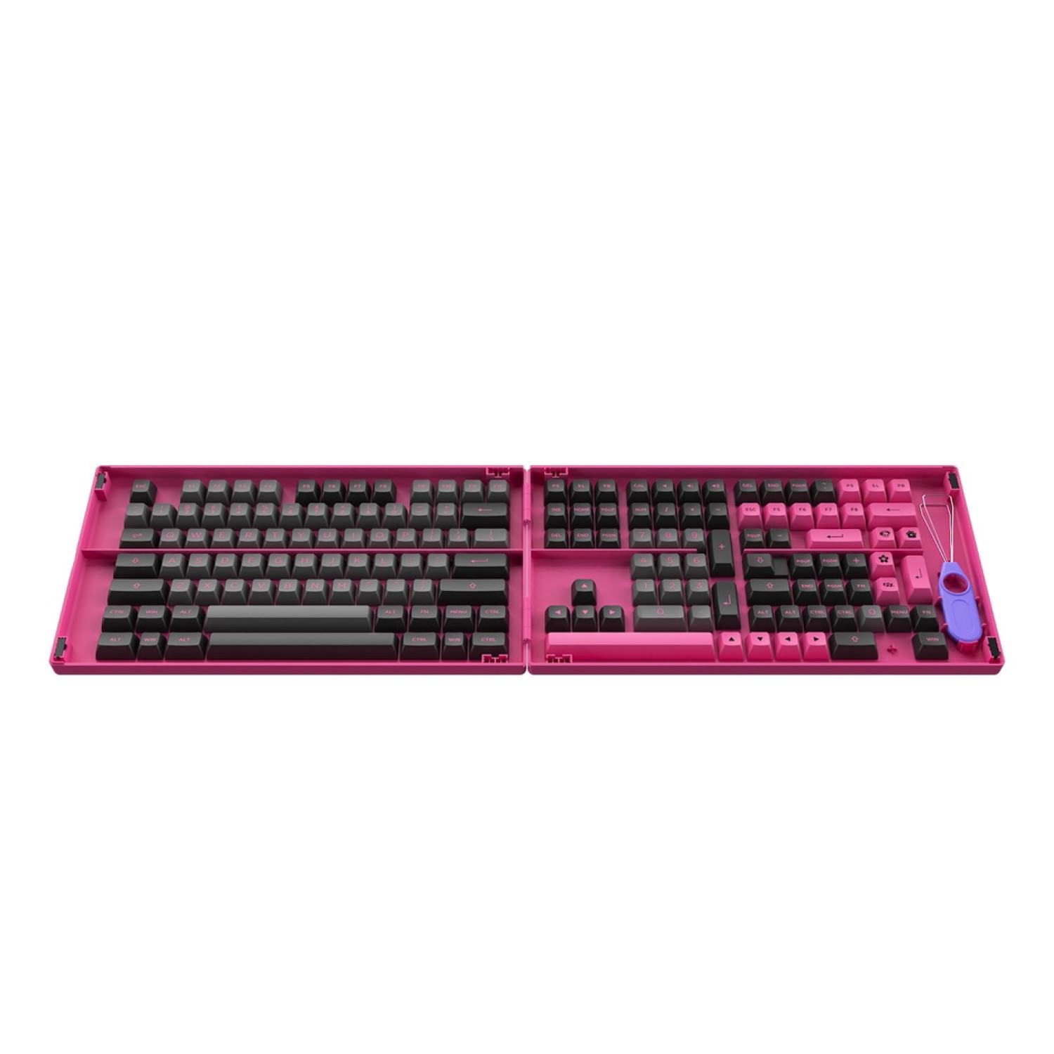 Keycap Cho Bàn Phím Cơ Akko Set – Black & Rose (PBT Double-Shot/ASA profile/197 nút) | Ezpc