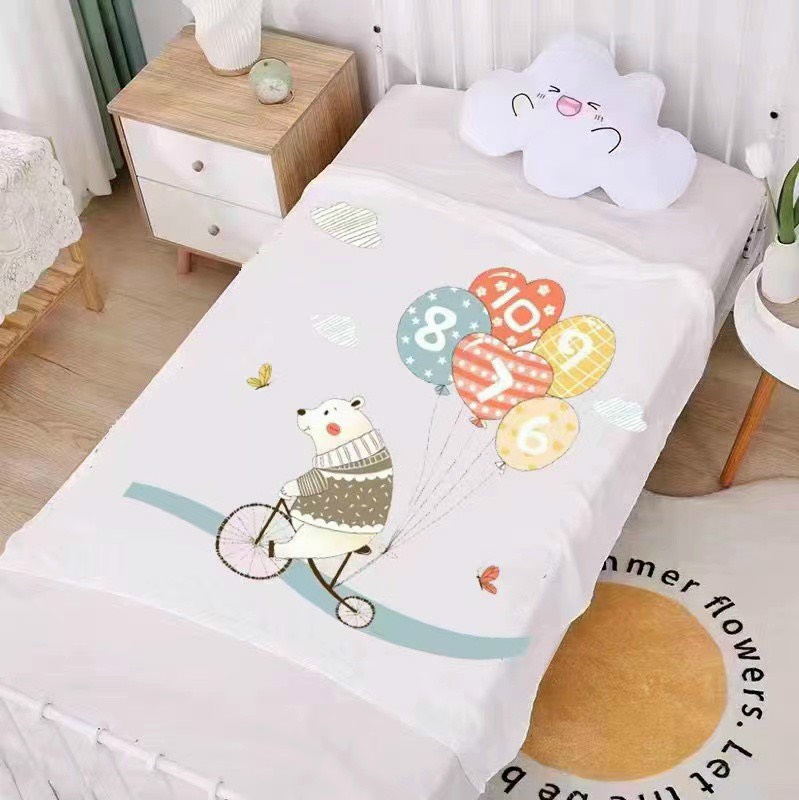 - Khăn aden lụa đa năng cao cấp in hình, Khăn lụa sợi tre chăn hè cho bé mền cao cấp mềm mát thoáng khí, khăn tắm trẻ em in hình đáng yêu cho bé kích thước 1m1x1m1