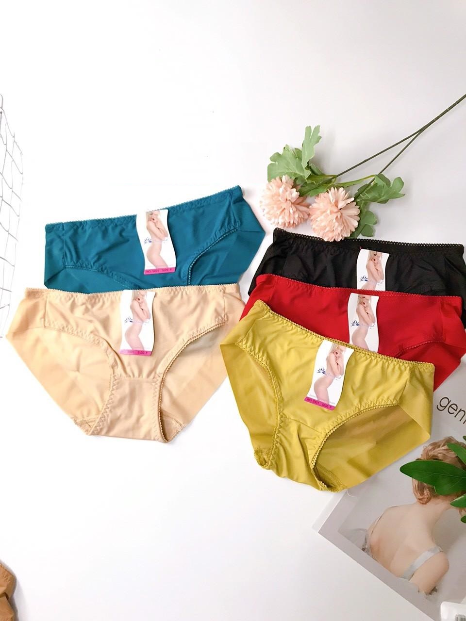 Combo 5 Quần Lót Nữ Trơn Beautiful Spring 5401 – Thun Lạnh Không Đường May, Siêu Mềm Mịn