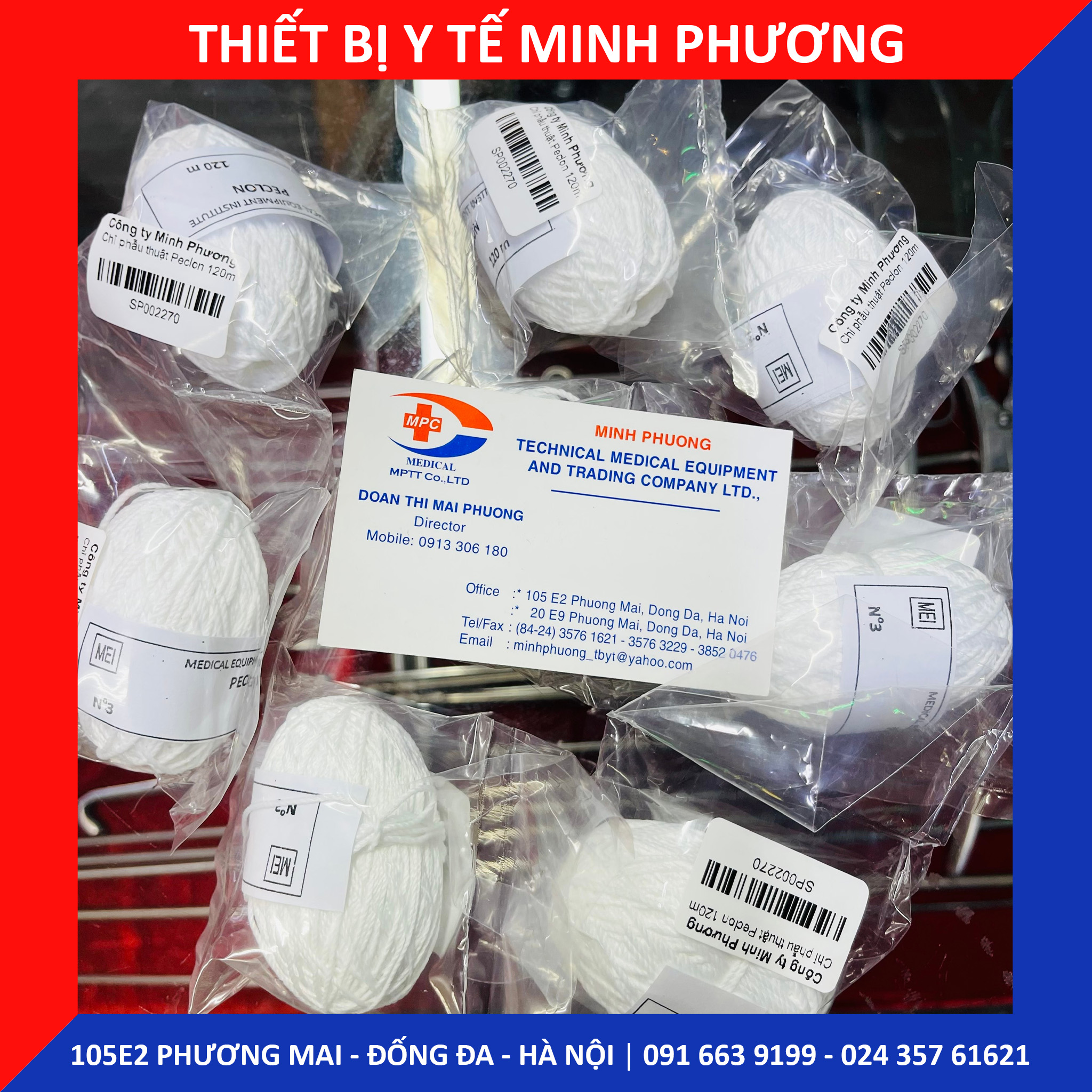 Chỉ tơ phẫu thuật Perlon (Peclon) 120m
