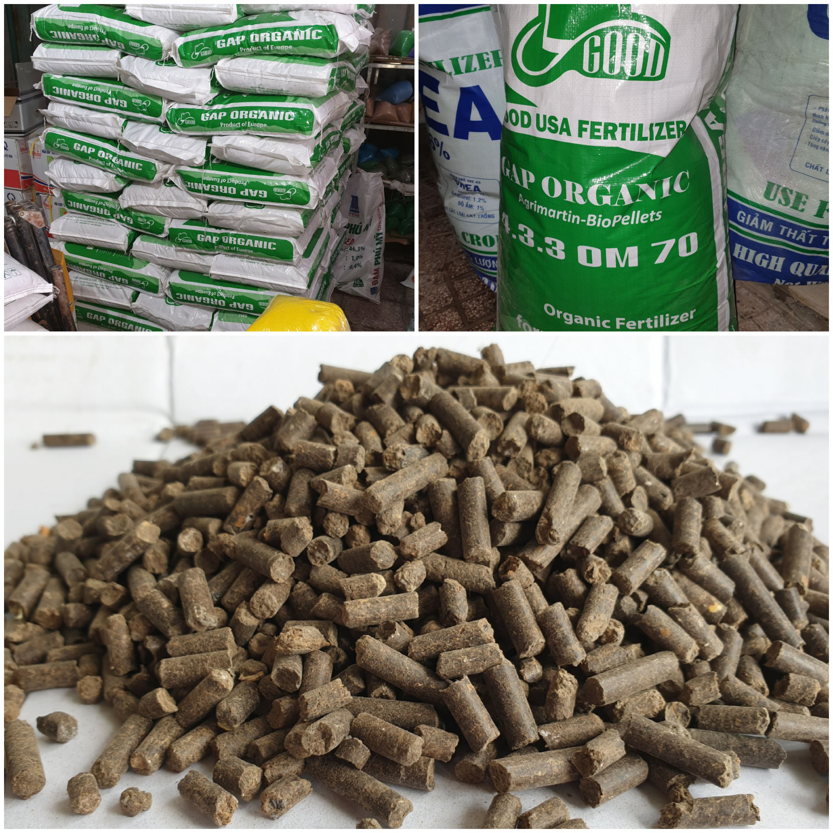 (Túi 1kg)💎 Phân hữu cơ GAP ORGANIC 4-3-3 OM 70 💖(Xuất xứ bỉ)..San lẻ từ bao 25kg
