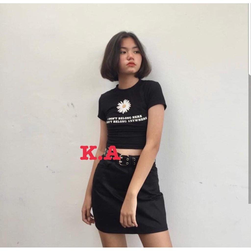 Áo croptop hoa cúc KAN0319