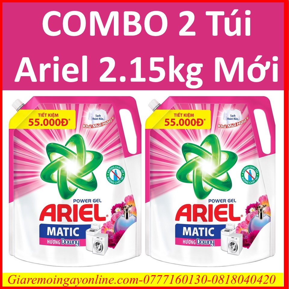 COMBO 2 túi nước giặt Ariel Đam mê 1.7kg