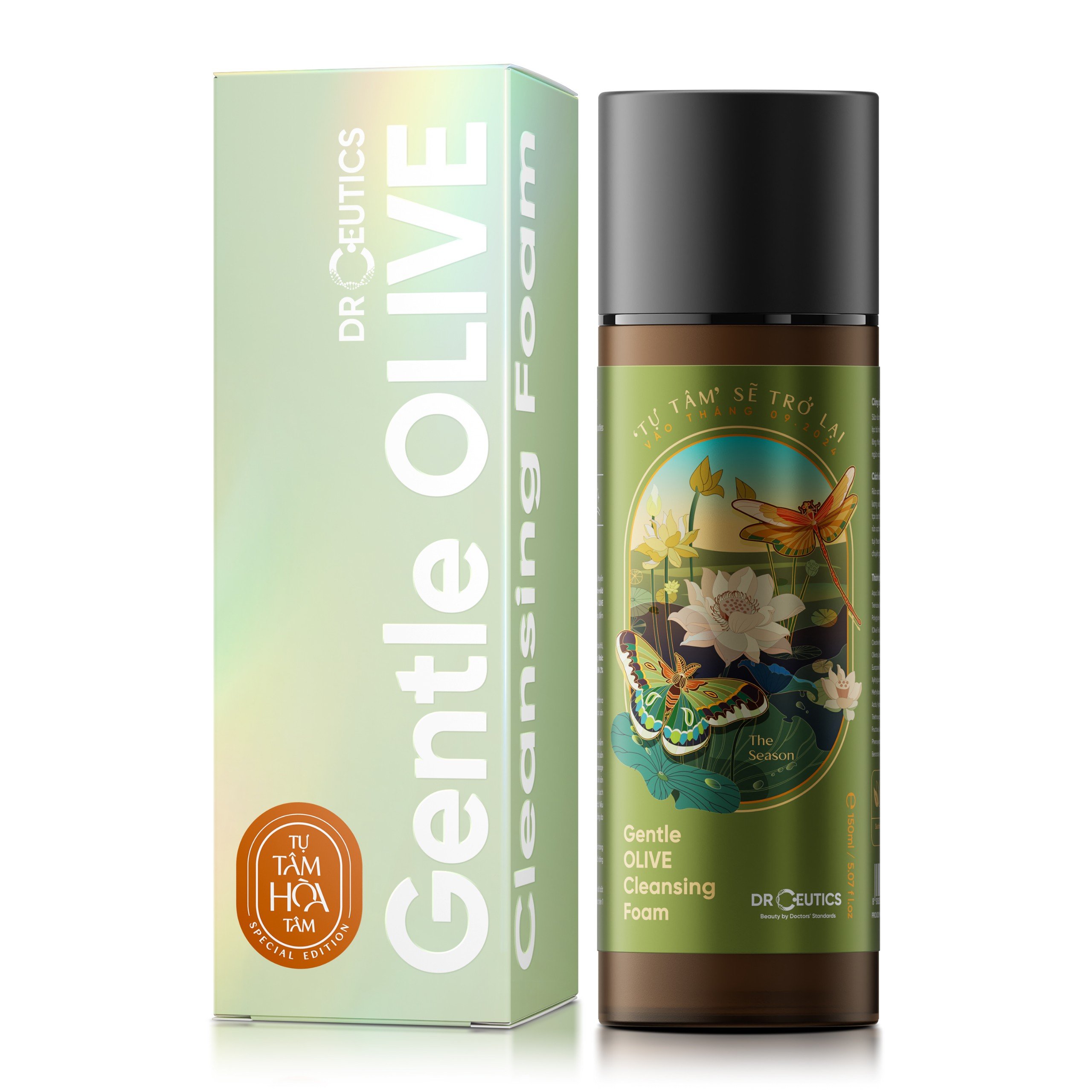 Sữa rửa mặt tạo bọt gentle olive cleansing foam của drceutics