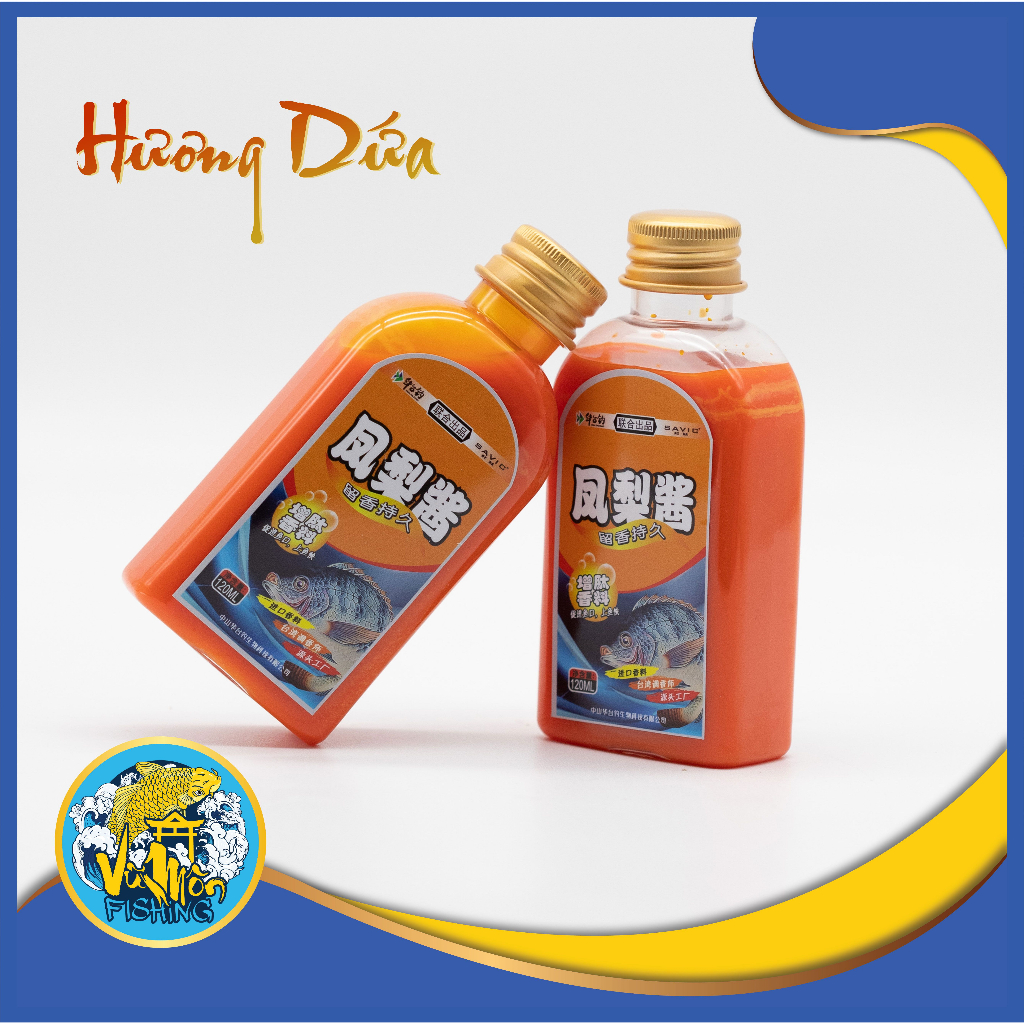 Hương liệu câu cá rô nước cốt dứa savic 120ml - vũ môn fishing