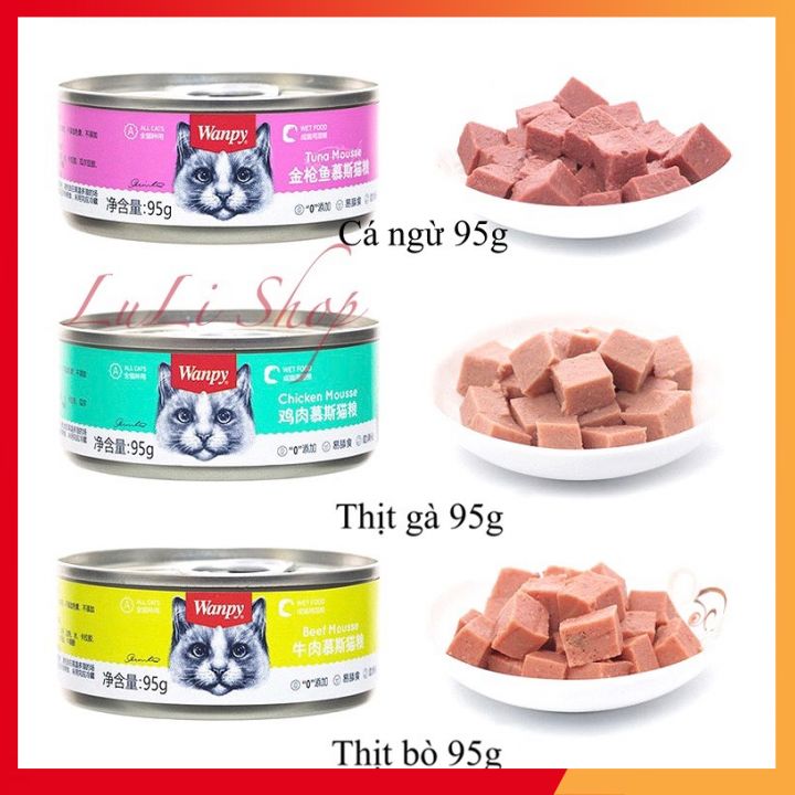 Pate mèo Wanpy ️🏆 𝐍𝐀̆́𝐏 𝐁𝐀̣𝐂 𝟎𝟑 𝐕𝐈̣ 𝐓𝐈𝐄̂𝐔 𝐂𝐇𝐔𝐀̂̉𝐍️ 🏆 lon 95g thơm, bổ dưỡng, tiện dụng.