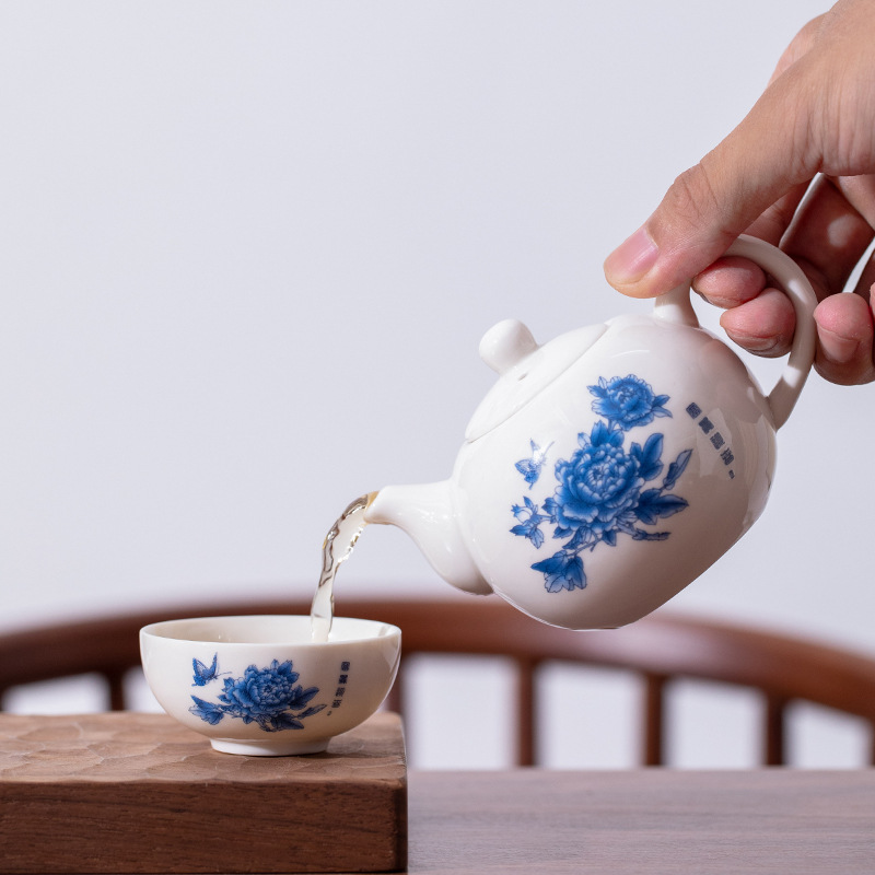 Bộ ấm chén sứ pha trà đạo (Bao gồm 1 ấm và 06 chén)