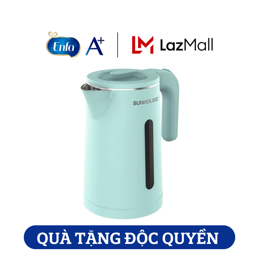 [Quà tặng Enfa] Bình đun siêu tốc inox 2 lớp Sunhouse
