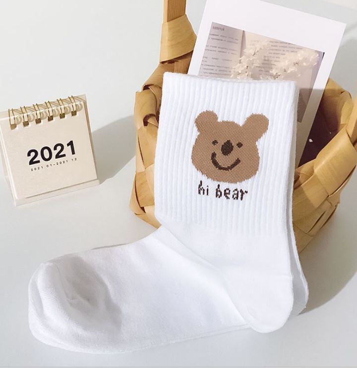 Set 5 Đôi Tất Vớ Cao Cổ Nữ Mix Gấu SS2