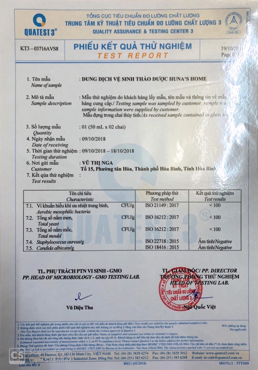 Dung dịch vệ sinh thảo dược Hunahome