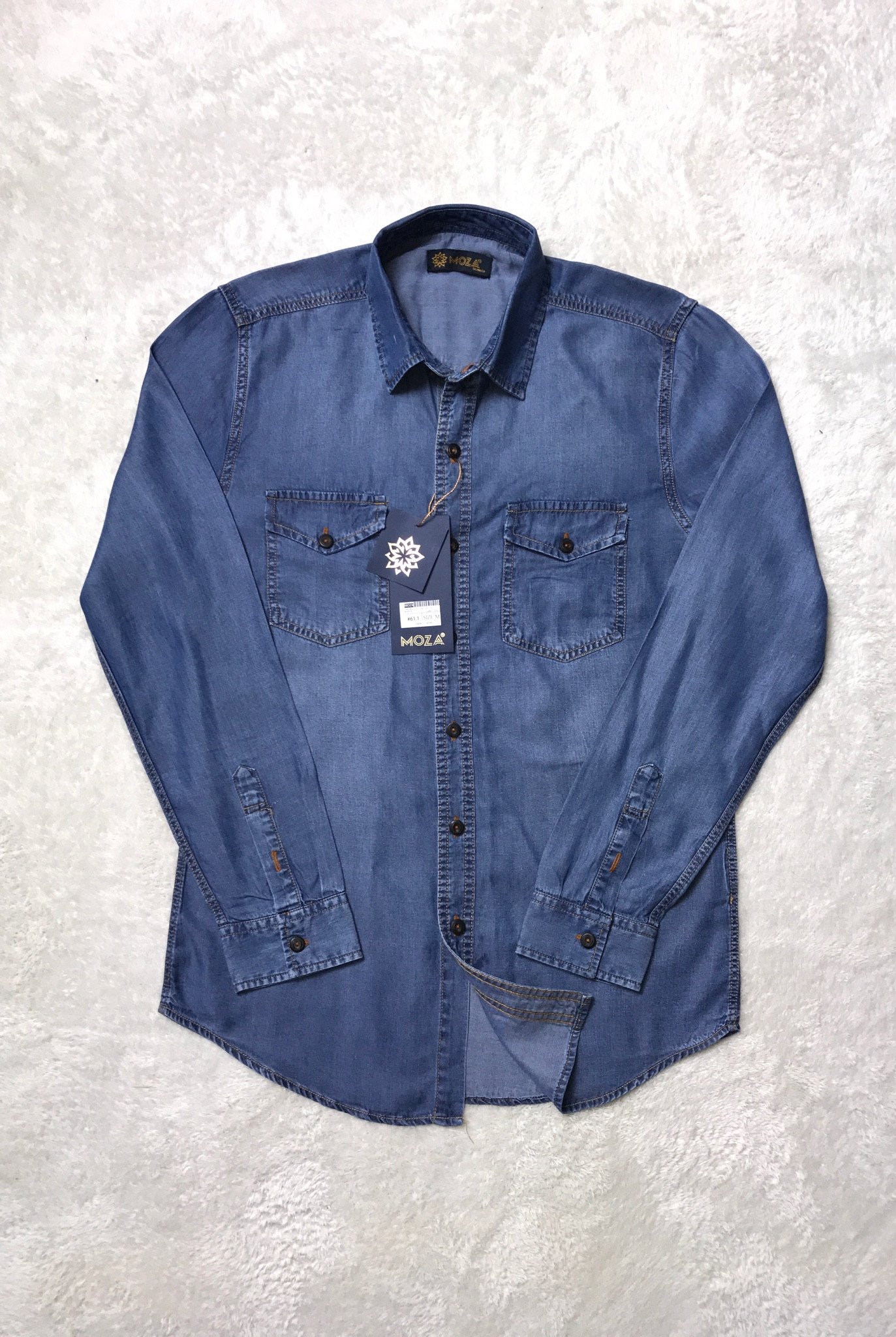 ÁO SƠ MI JEAN GIẤY DÀNH CHO NAM DÀI TAY