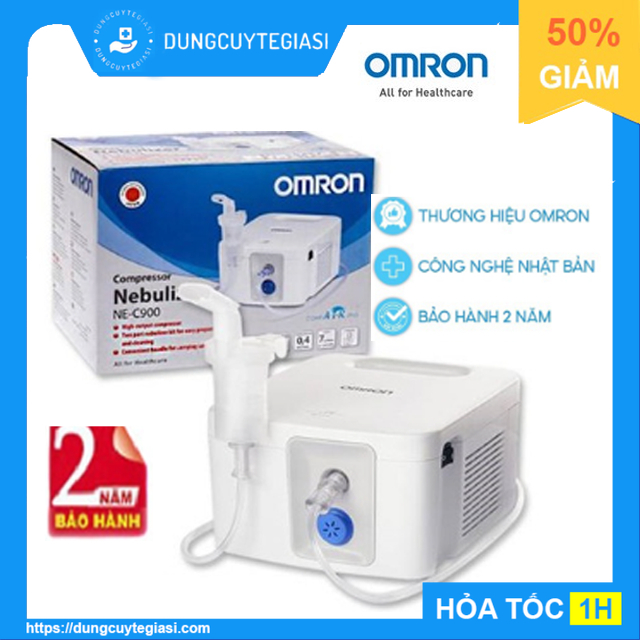 Máy xông khí dung omron ne-c900 , máy xông mũi họng cao cấp omron