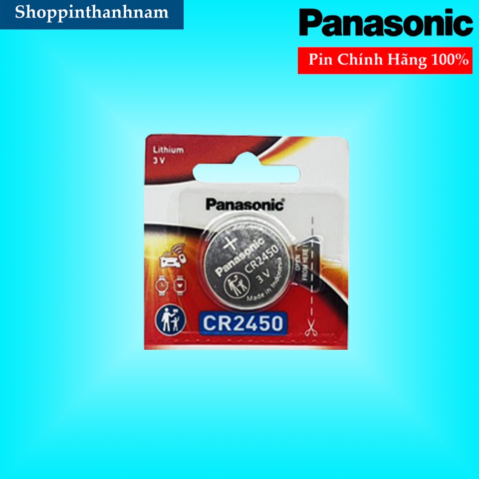 Pin CR2450 Panasonic Lithium 3V Vỉ 1 Viên Chính Hãng