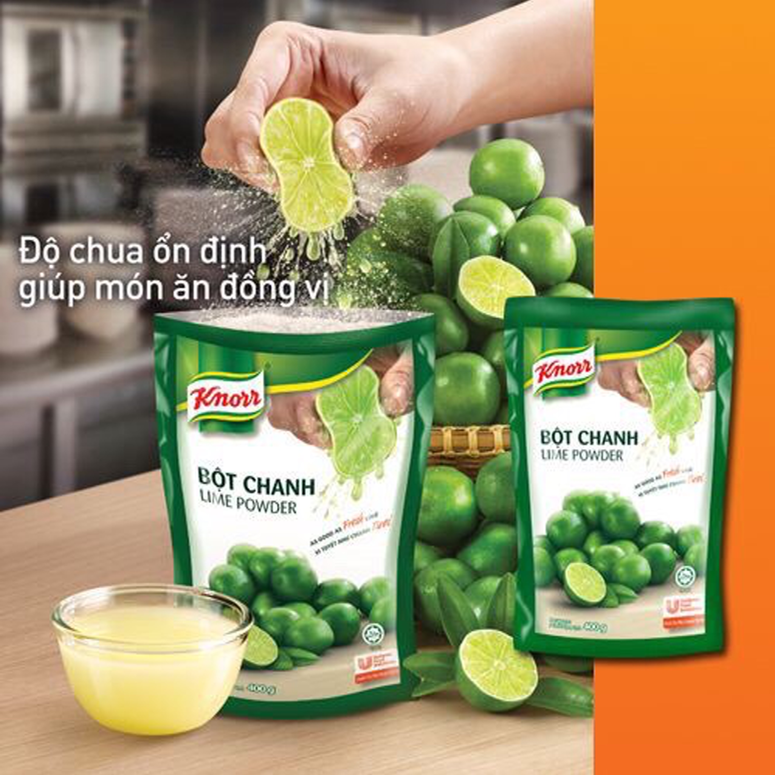 (MẪU MỚI) Bột chanh Lime Powder Knorr gói (400g)