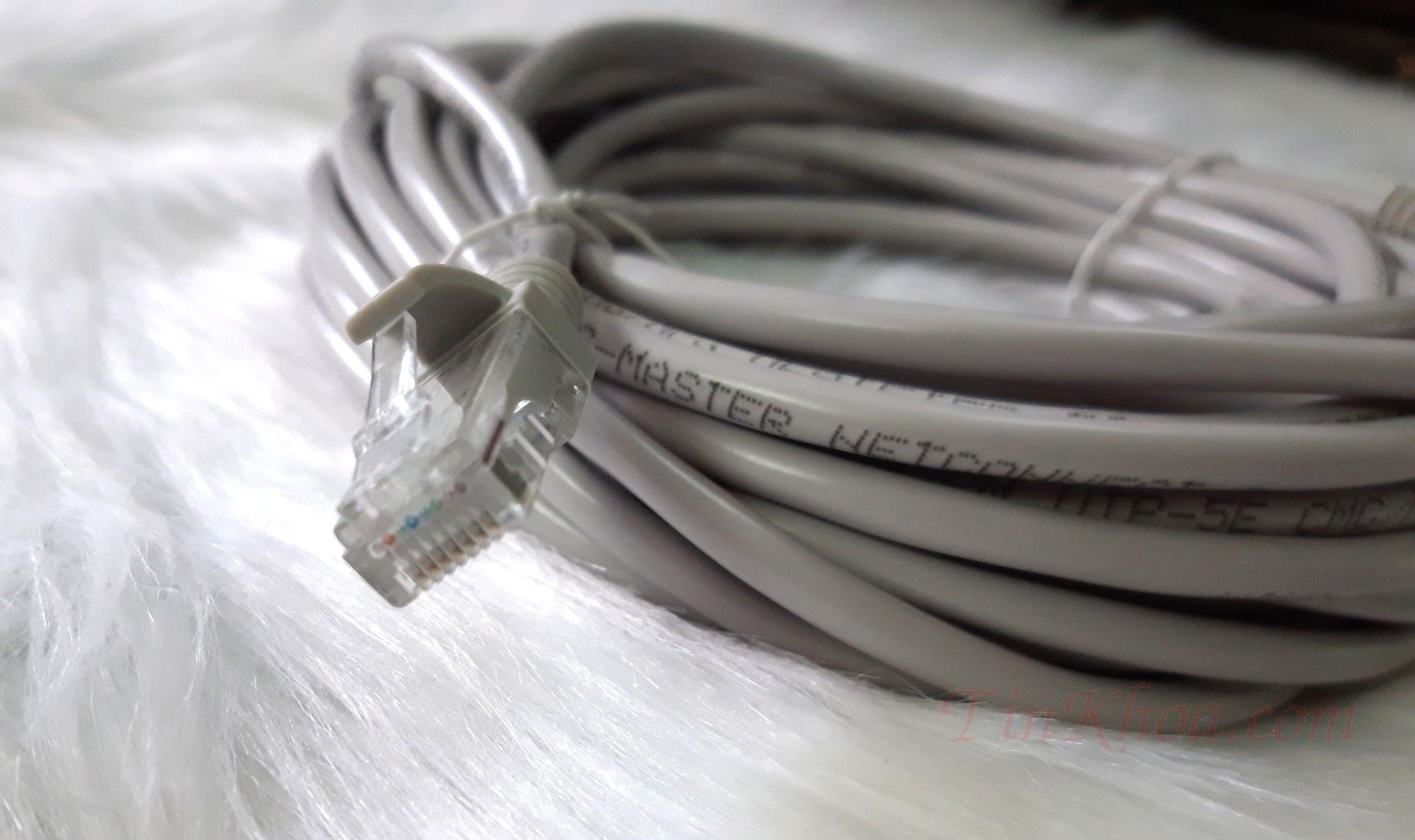 Dây cáp mạng 10m - Đúc 2 đầu liền dây CAT5 Kingmaster