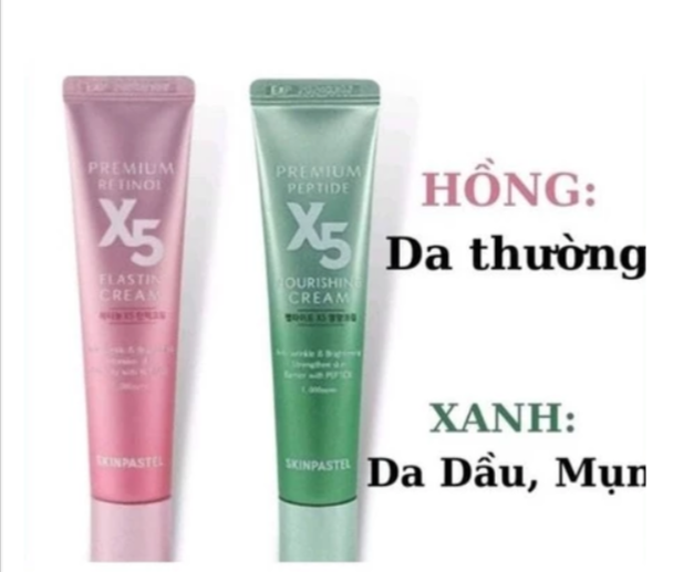 Kem Trẻ Hoá Da Retinol X5 Elastin 0,1% Cream Skinpastel Premium Peptide Hàn Quốc 30ml