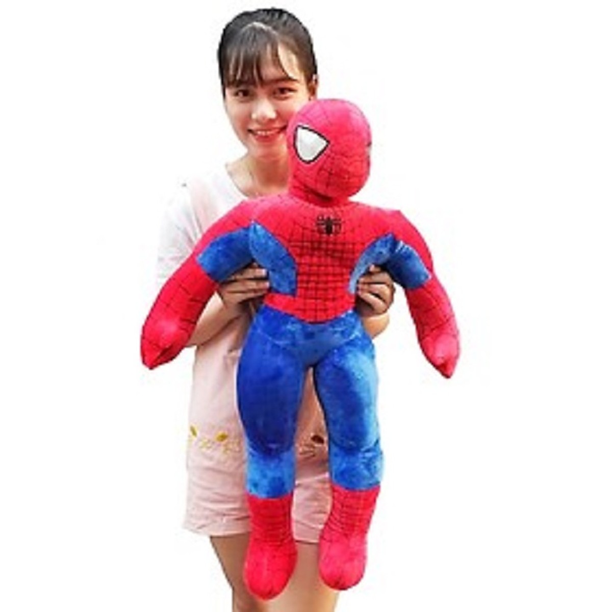 Gấu bông người nhện dạng chibi, dạng đứng - thú bông siêu anh hùng SpiderMan vải nhung mềm mịn cao cấp, an toàn cho bé