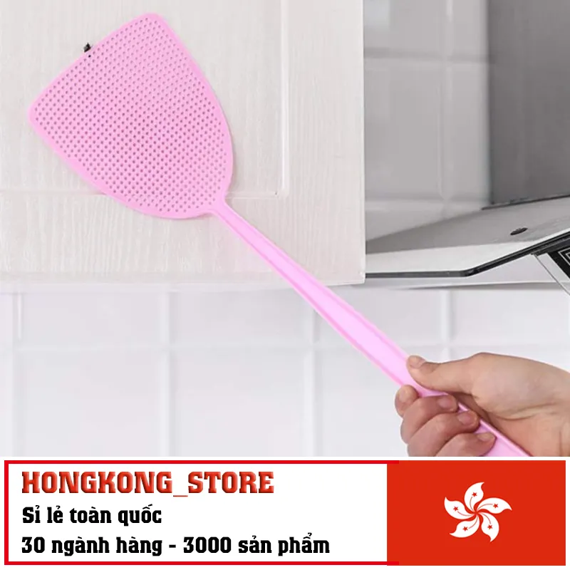 Vợt đập ruồi có tay cầm dài siêu tiện dụng - Vỉ đập ruồi bằng nhựa mềm an toàn thân thiện cho gia đình bạn