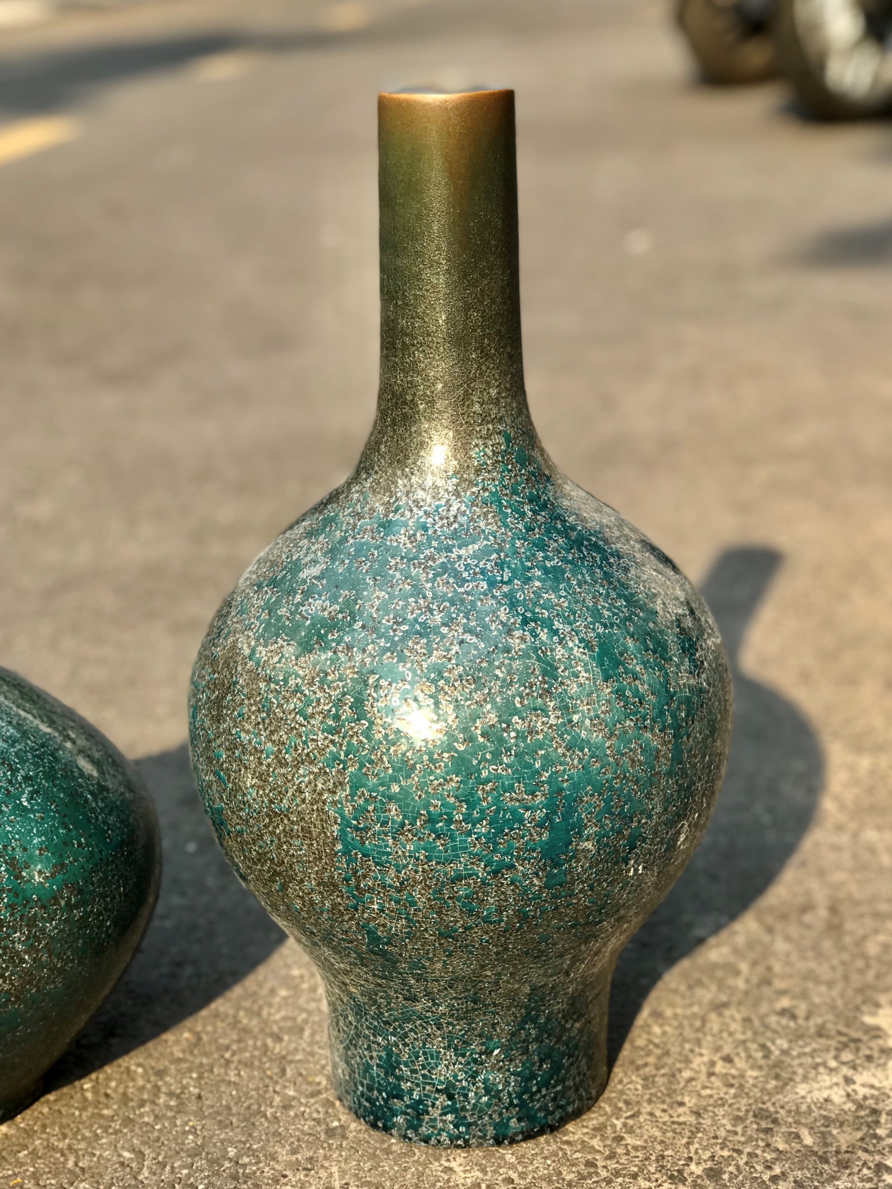 Bình hoa gốm sứ xuất khẩu trang trí decor bình cấm hoa xk16